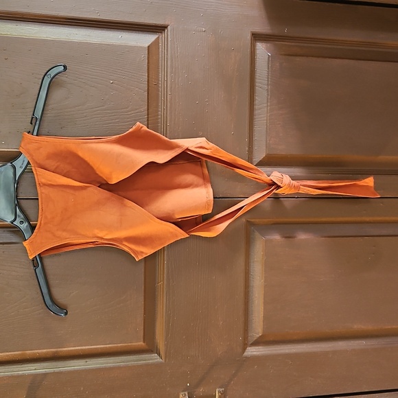 Lulu's Rust Wrap Tank Top - Picture 6 of 6